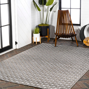 Rabat High-low Pile Mini-diamond Trellis Area Rug